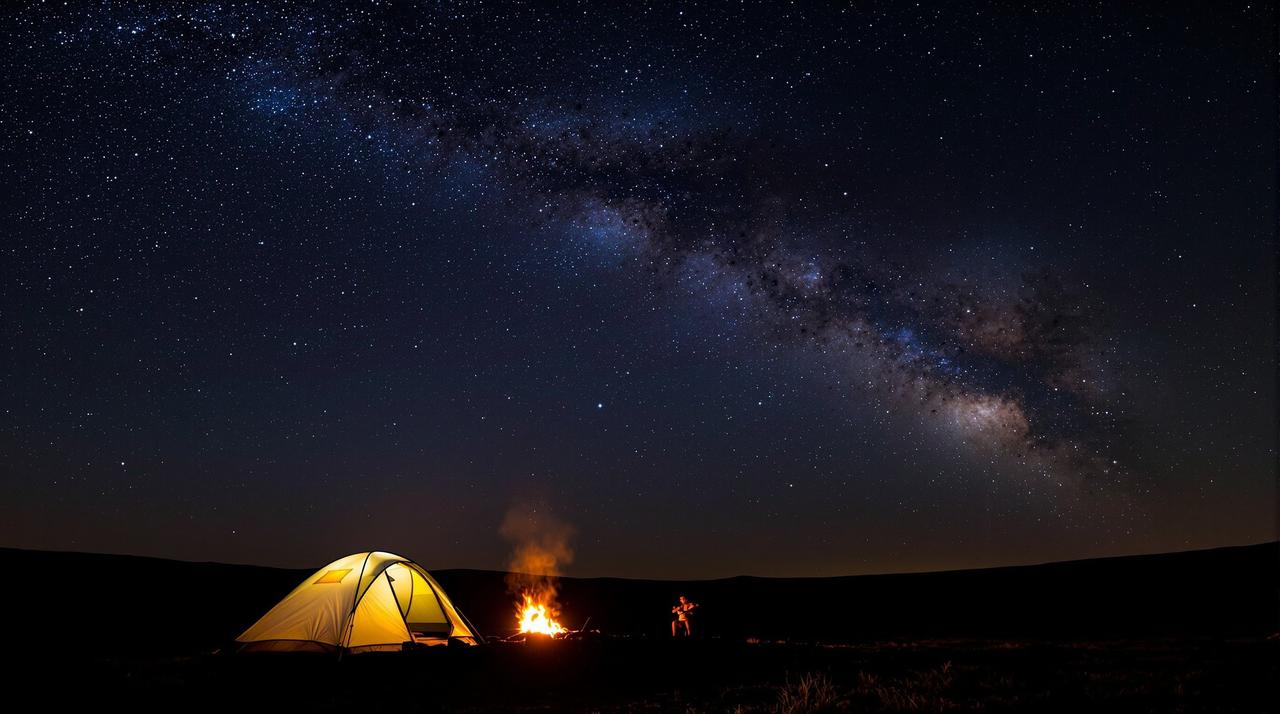 哚哚影视-用户投稿：户外露营星空延时摄影